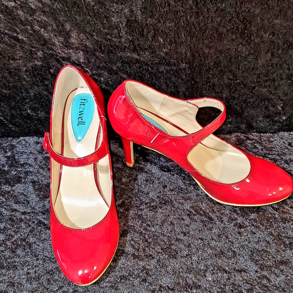 Women's Red Mary Jane Heels